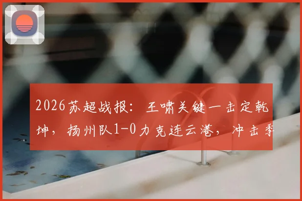 2026苏超战报：王啸关键一击定乾坤，扬州队1-0力克连云港，冲击季后赛形势分析