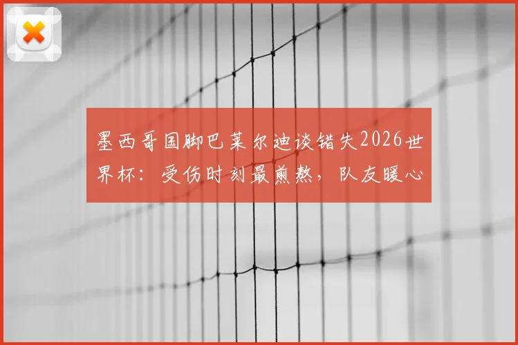 墨西哥国脚巴莱尔迪谈错失2026世界杯:受伤时刻最煎熬,队友暖心祝福令我动容,未来复出计划详解